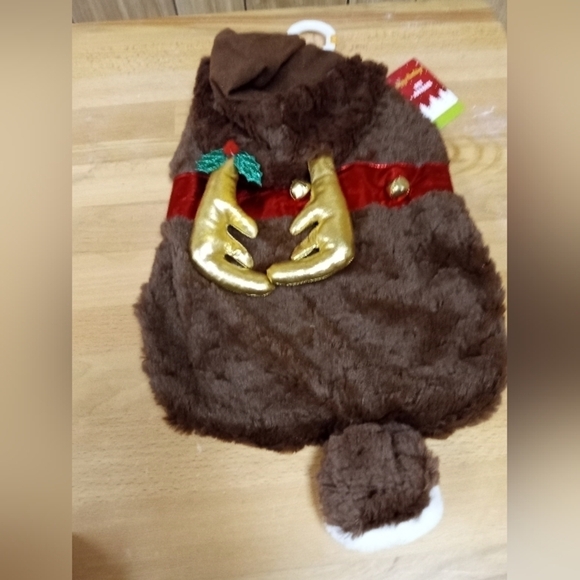 New Christmas Reindeer Dog Sweater Costume Size Large L - Picture 1 of 2
